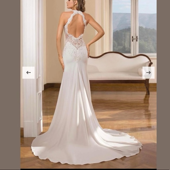 Demetrios Halter wedding dress